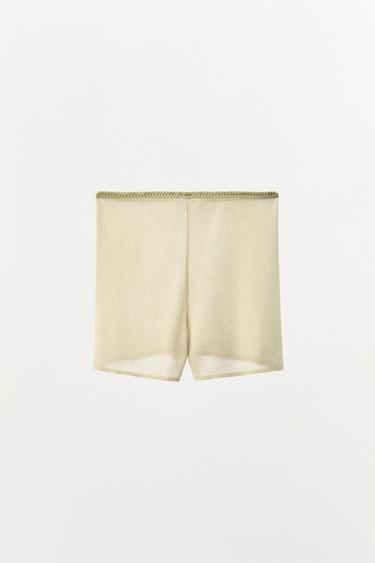 SHORT EN MAILLE COMBINÉE - Doré de Zara - Image 4