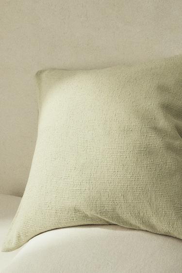 Zara TEXTURED THROW PILLOW COVER - Light green