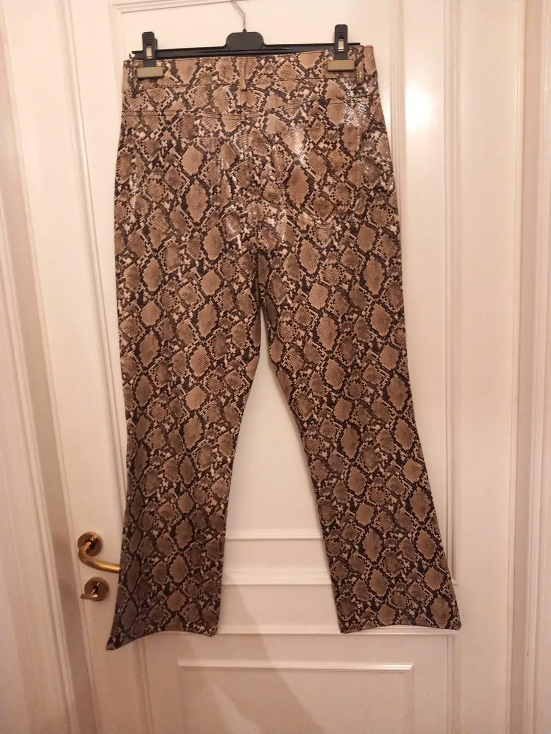 FAUX LEATHER ANIMAL PRINT TROUSERS - Image 2