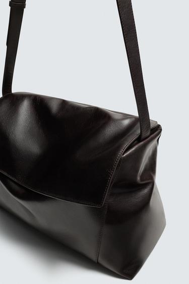 SAC BANDOULIÈRE OVERSIZE EN CUIR ÉDITION LIMITÉE - Marron de Zara - Image 5