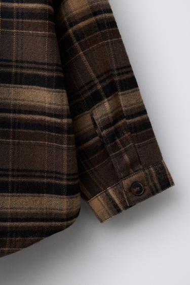 CHEMISE IMPRIMÉE À CARREAUX - Multicolore de Zara - Image 3