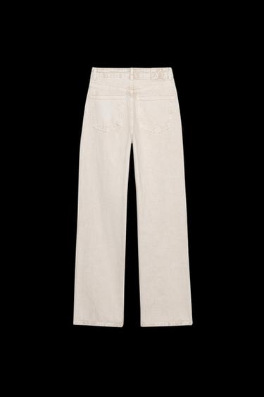 JEANS Z1975 STRAIGHT HIGH WAIST LONG LENGTH - Ecru by Zara