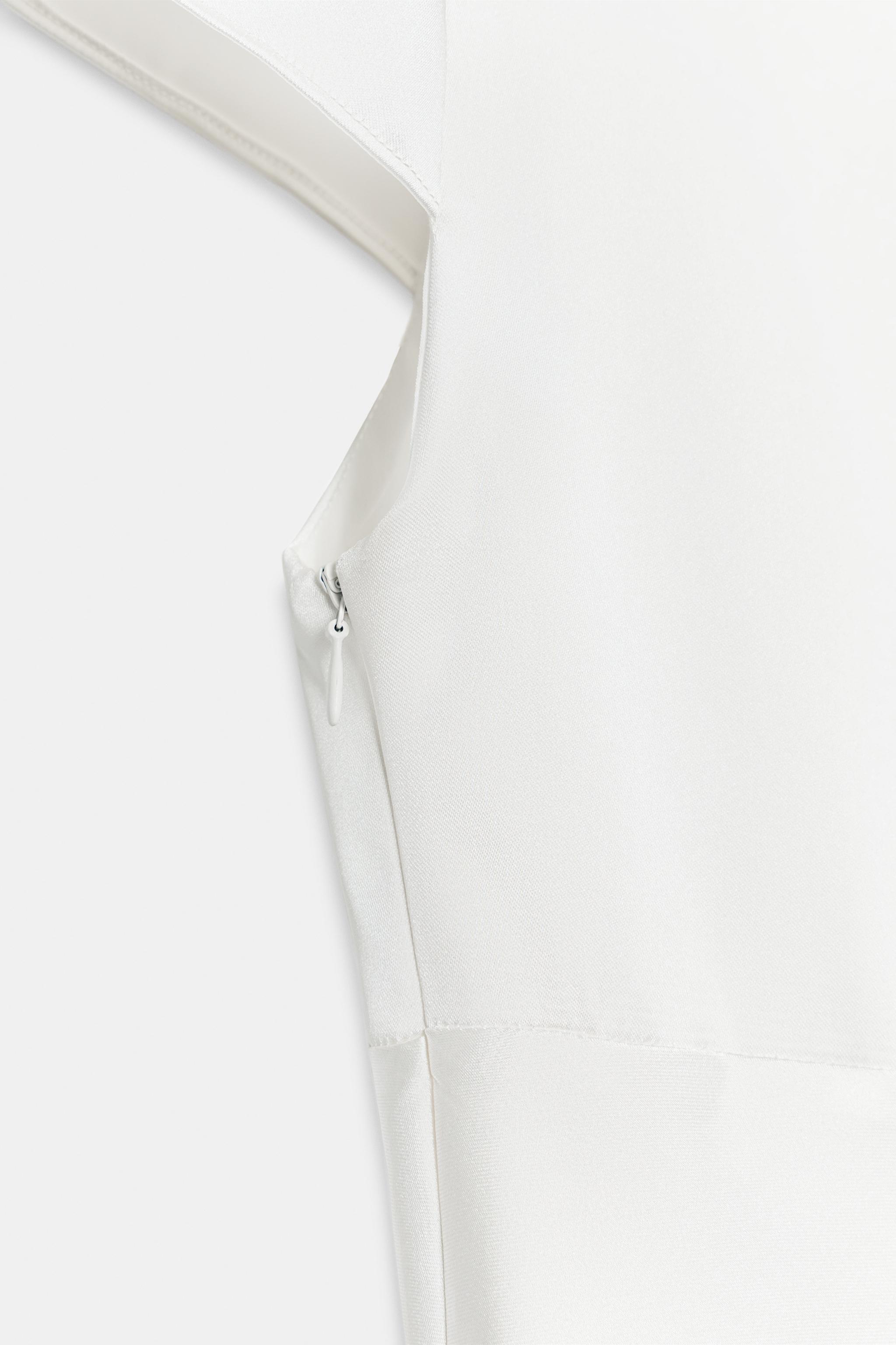 SATIN EFFECT SLIT DRESS