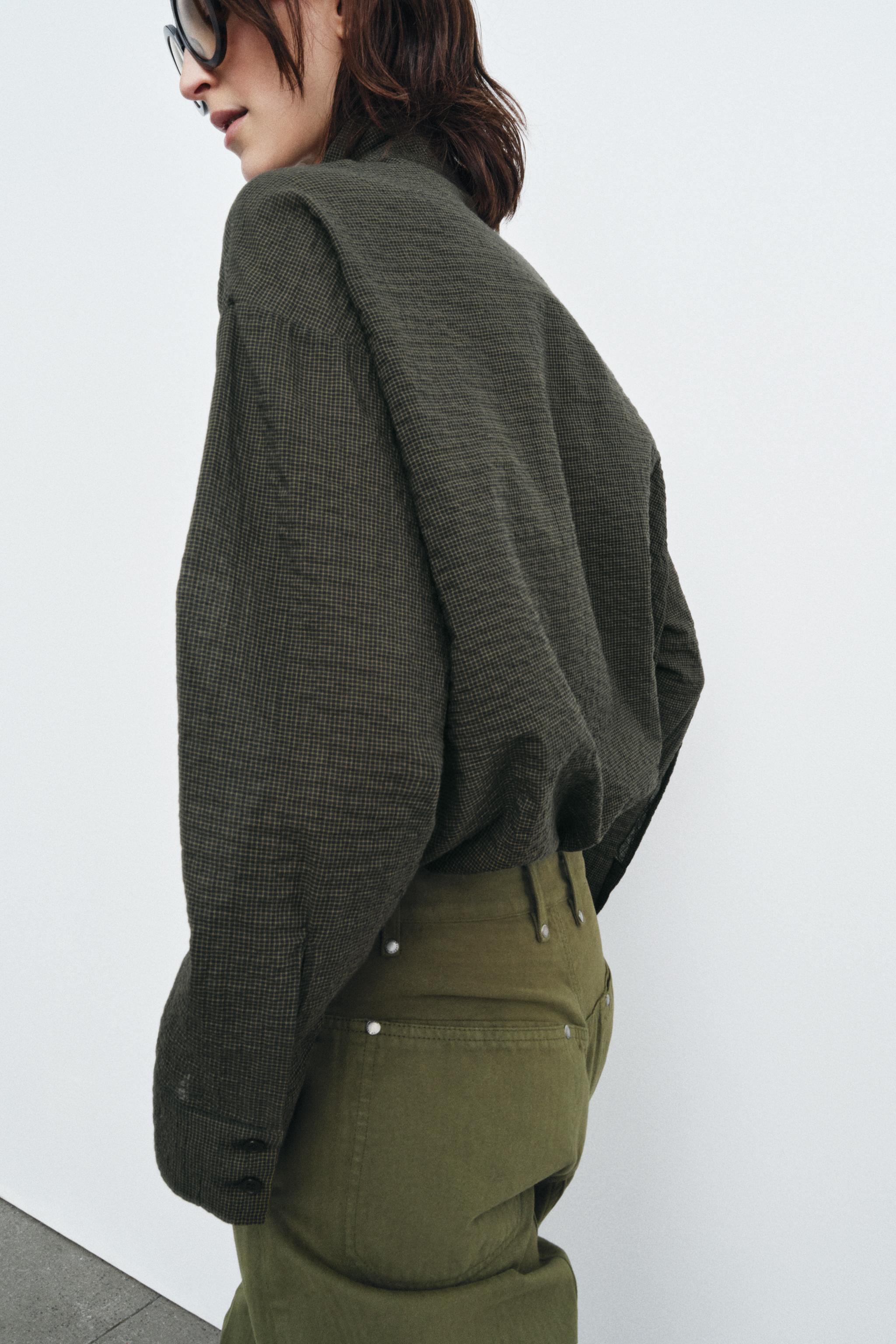 PLAID SHIRT WITH SCARF ZW COLLECTION