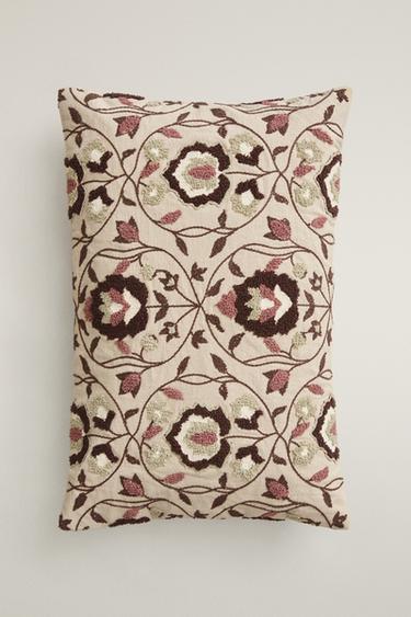 TUFTED CUSHION COVER - Brown / Taupe by Zara - Image 0