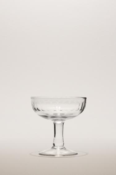 CUT GLASS CHAMPAGNE FLUTE - Transparent by Zara