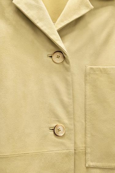 CAMISA BOLSILLO PIEL ANTE LIMITED EDITION - Amarillo de Zara