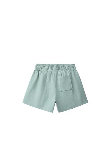 HEAVY WEIGHT FLORAL PLUSH SHORTS — Bluish 2