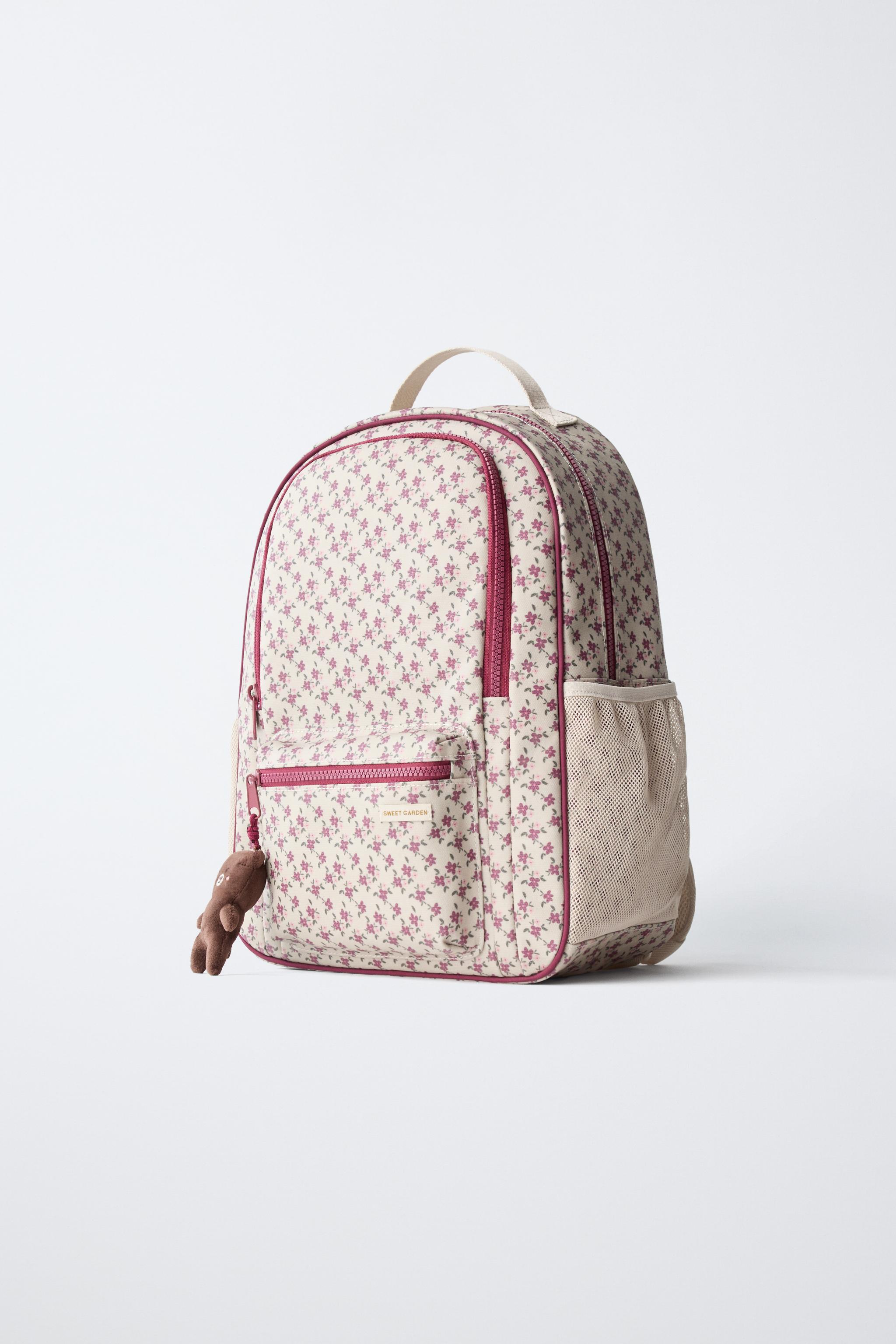 FLORAL BACKPACK — Maroon