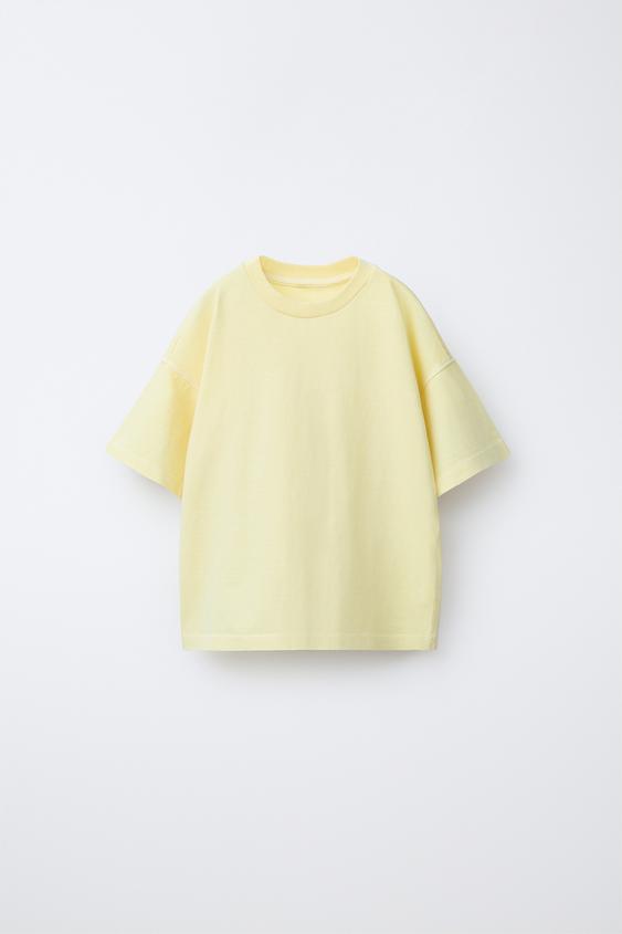 PLAIN T-SHIRT - Light yellow by Zara - Image 0