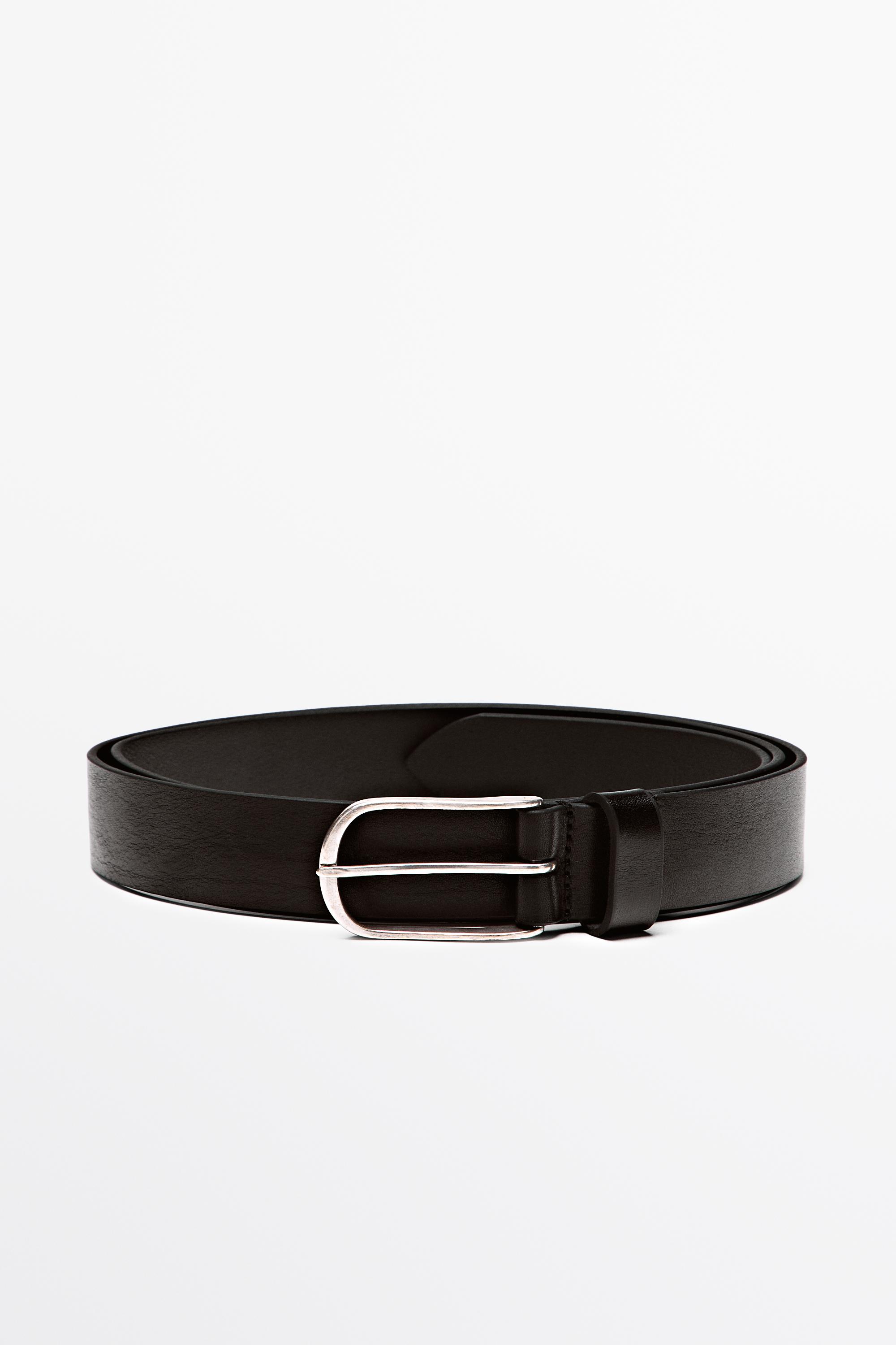 Nappa leather belt - Black | ZARA United States