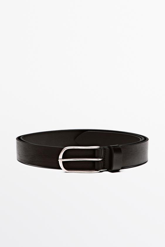 Zara Nappa leather belt - Black - Image 0