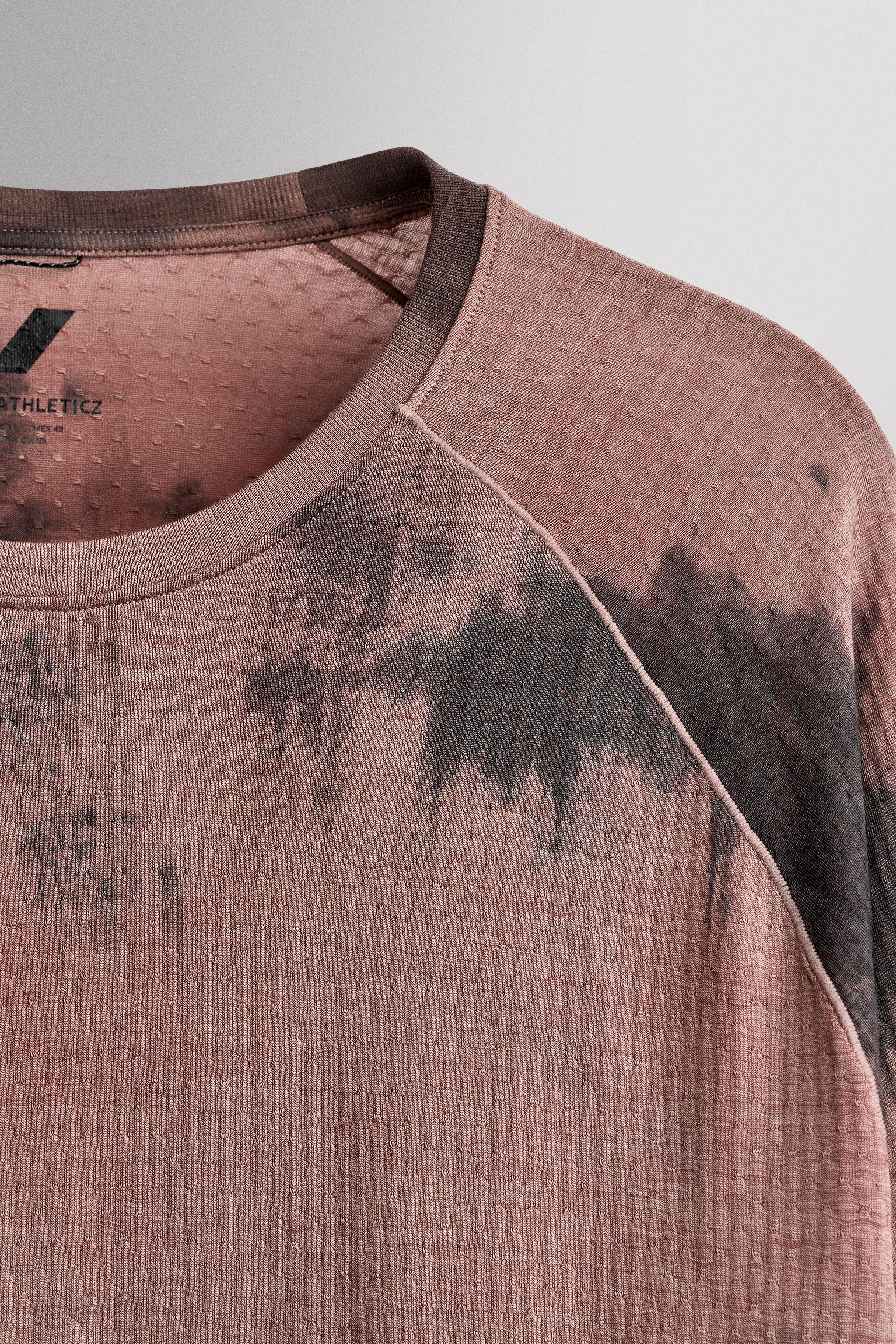 T-SHIRT TECHNIQUE MÉLANGÉ LAINE IMPRIMÉ
