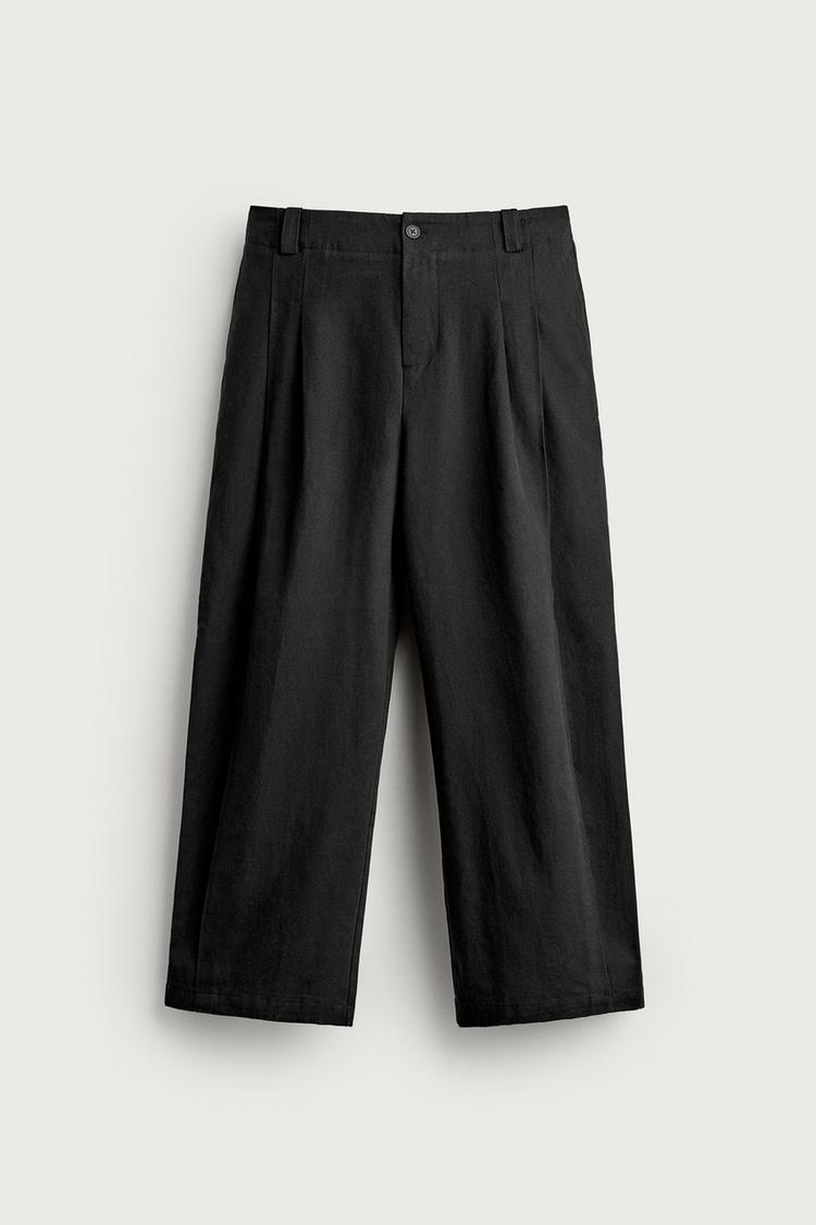 Pantalon lyocell algodon pliegues