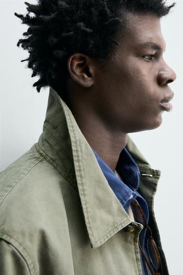 WASHED REGULAR FIT OVERSHIRT - washed green by Zara - Image 5