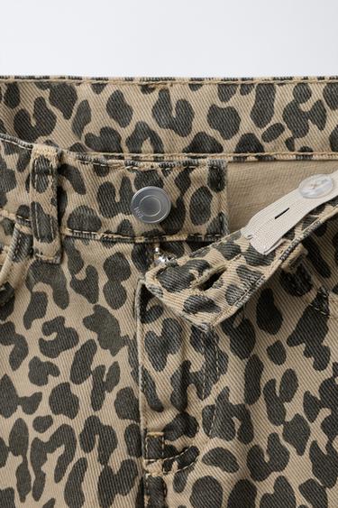 ANIMAL PRINT STRAIGHT JEANS - Leopard  by Zara - Image 2