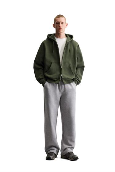 HEAVYWEIGHT ZIP-UP SWEATSHIRT - Khaki by Zara - Image 0