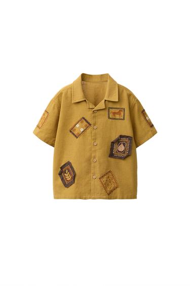 SRAJCA Z NAŠITKI IZ BOMBAŽA IN LANU - Olivna od Zare