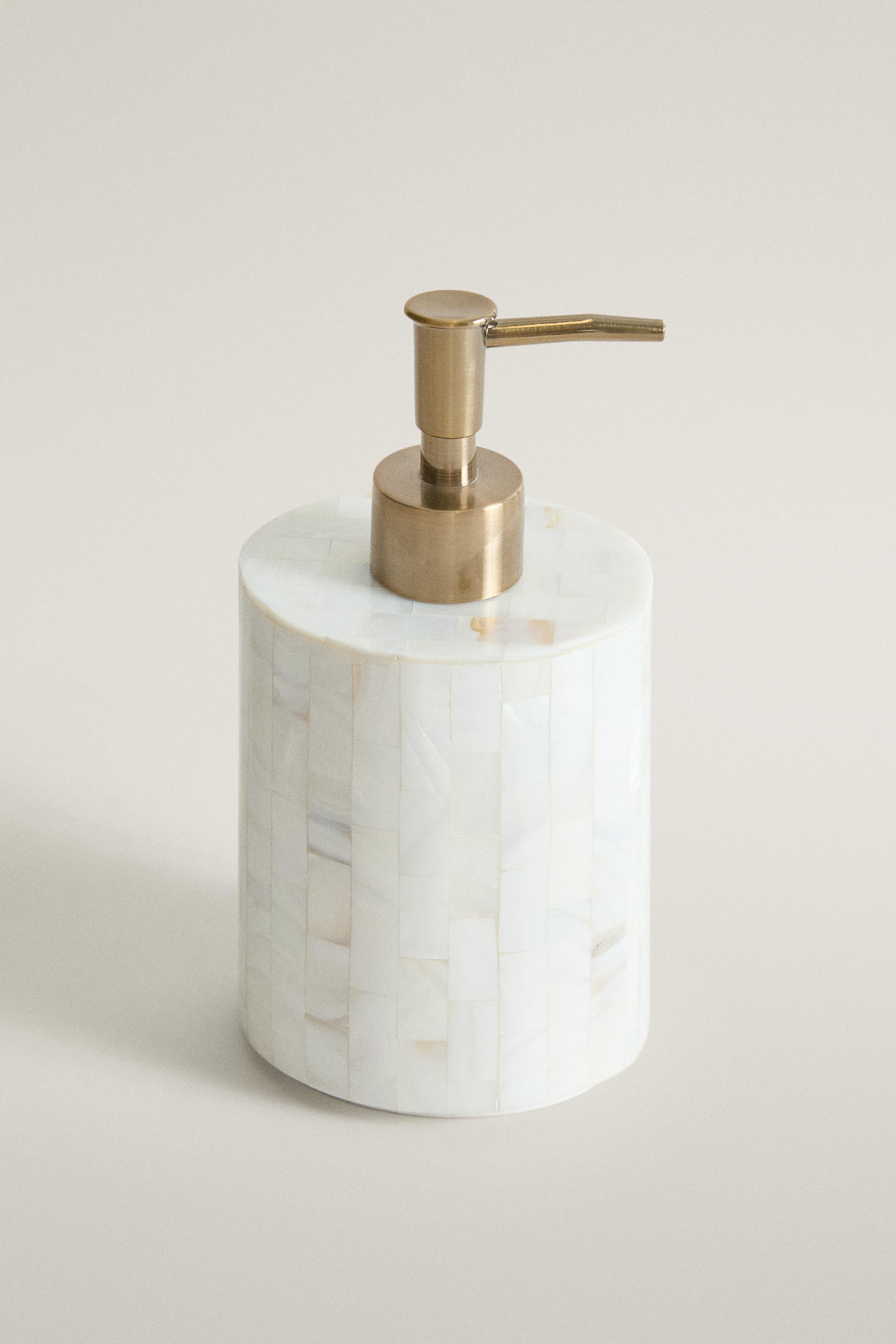 MOTHER-OF-PEARL SOAP DISPENSER
