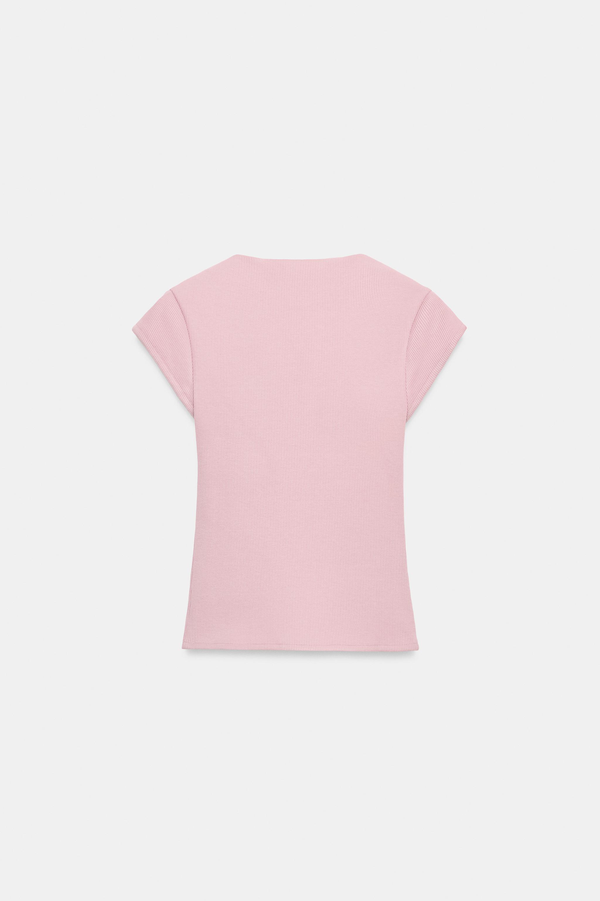 DÜĞMELİ FİTİLLİ T-SHIRT - Görsel 5