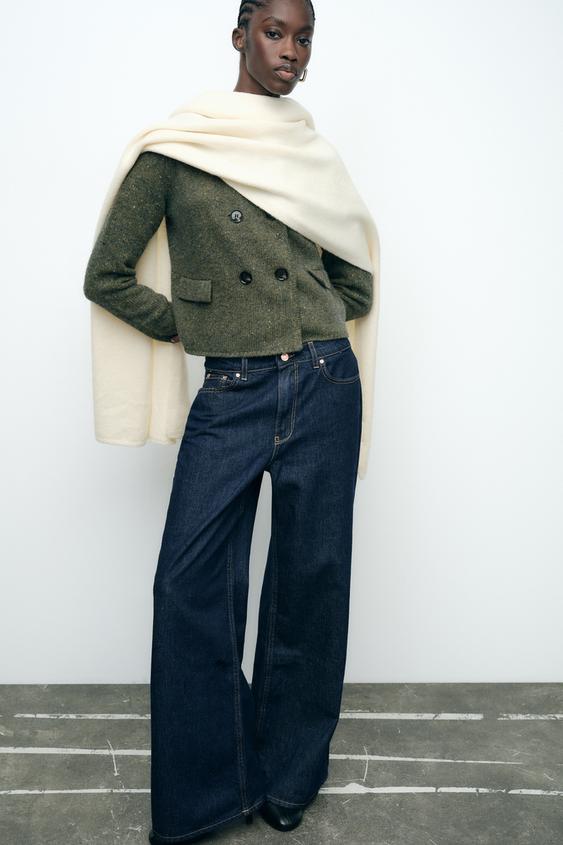 WOOL BLEND DOUBLEBREASTED COAT Green ZARA Thailand