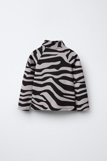 BREATHABLE ZEBRA T-SHIRT - Black / Ecru by Zara