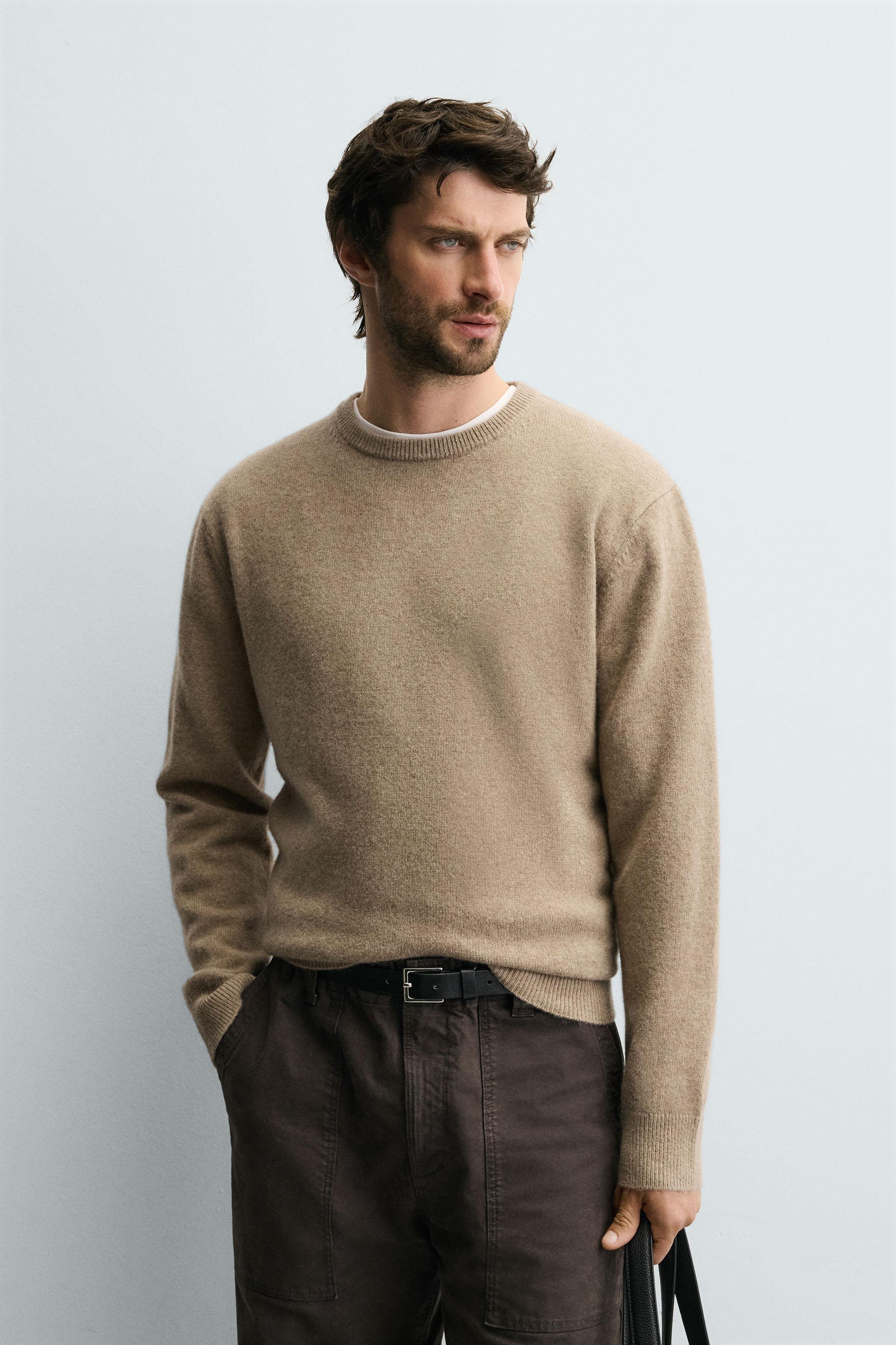 #23-2792 らむね 100% WOOL SWEATER - taupe brown | ZARA Canada