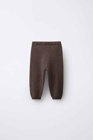100% CASHMERE BAGGY TROUSERS - Brown by Zara - Image 1