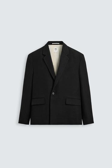 BLAZER TRAJE LINO - ALGODÓN LIMITED EDITION - Negro de Zara