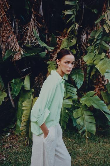 CHEMISE BOULE - Vert menthe de Zara - Image 4