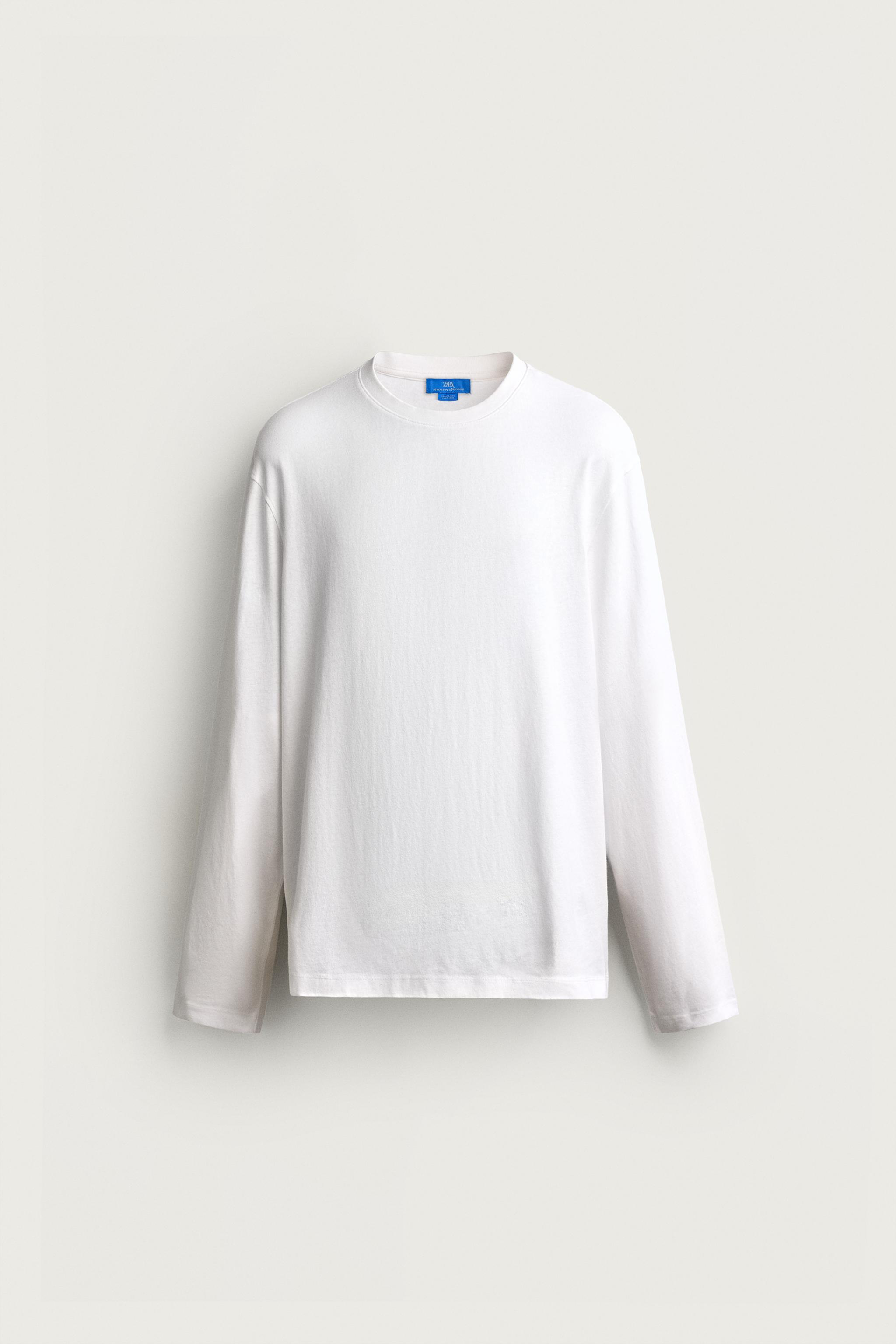 AARON LEVINE X ZARA LONG SLEEVE T-SHIRT — Ecru