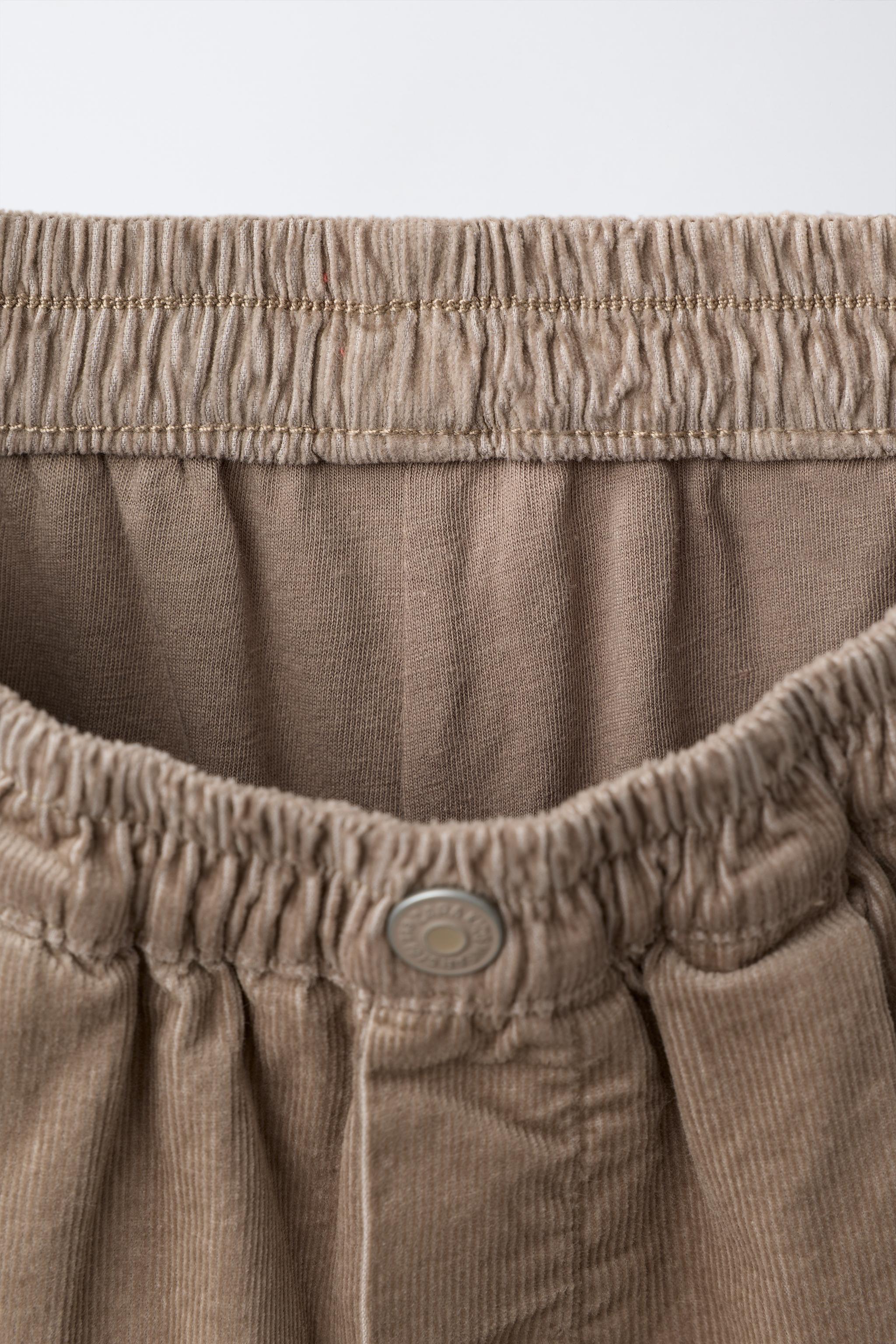 PANTALON BALLON EN VELOURS CÔTELÉ FIN