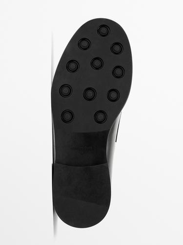 Zara Leather penny loafers - Black - Image 0