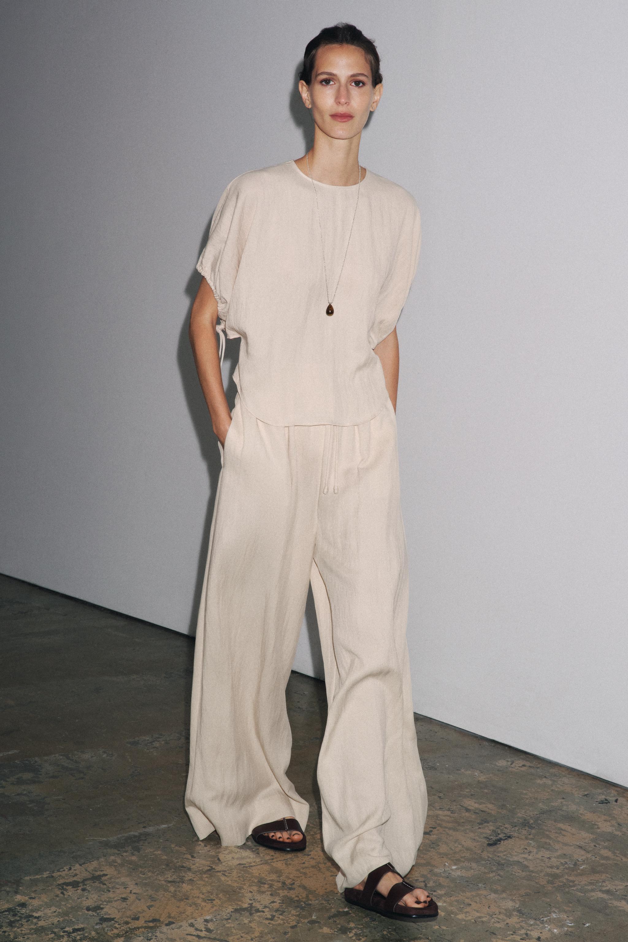 Top Blusa Manga Abullonada Zara Real Estate Zara Top Manga