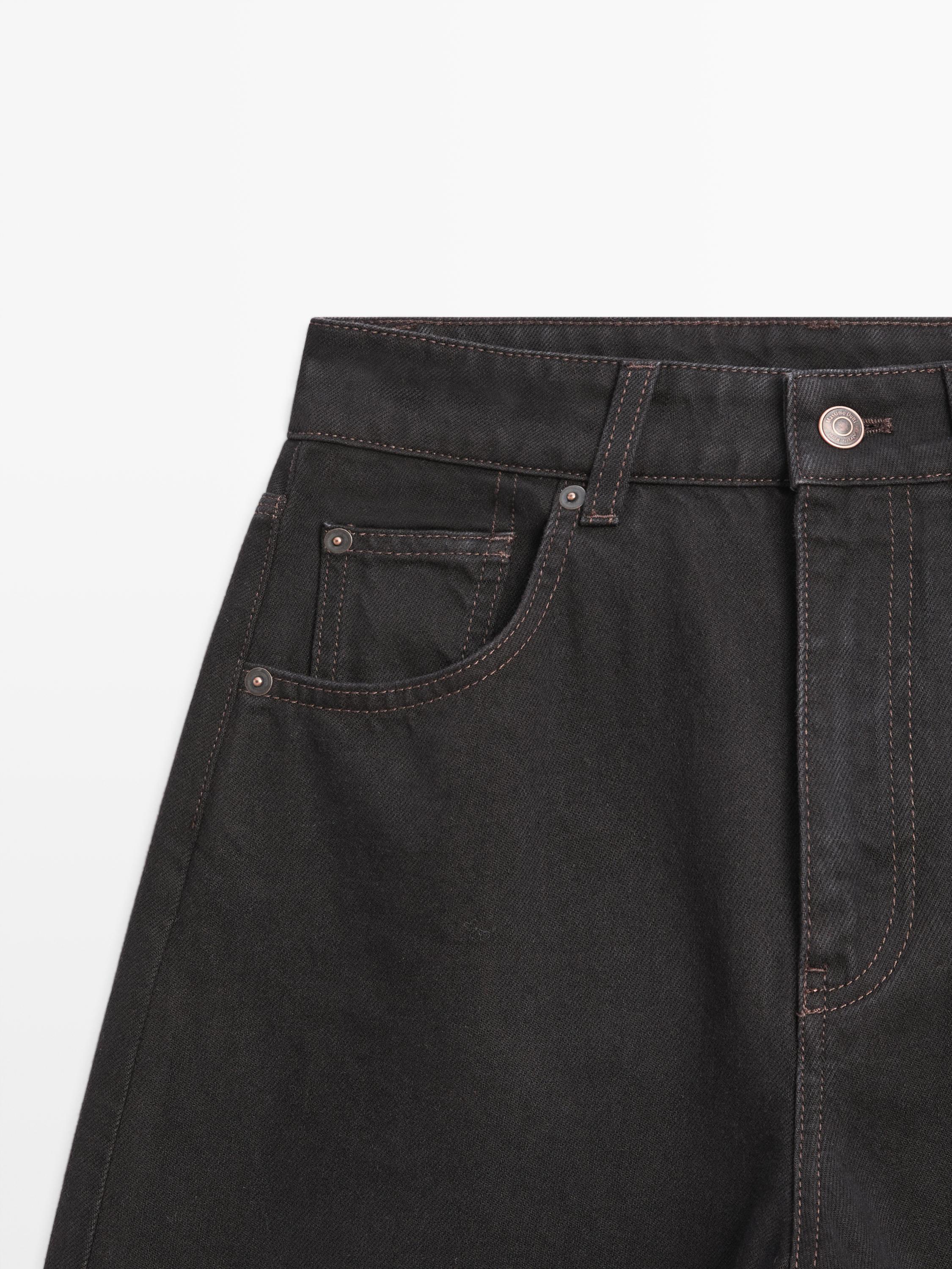 High-waist barrel fit jeans