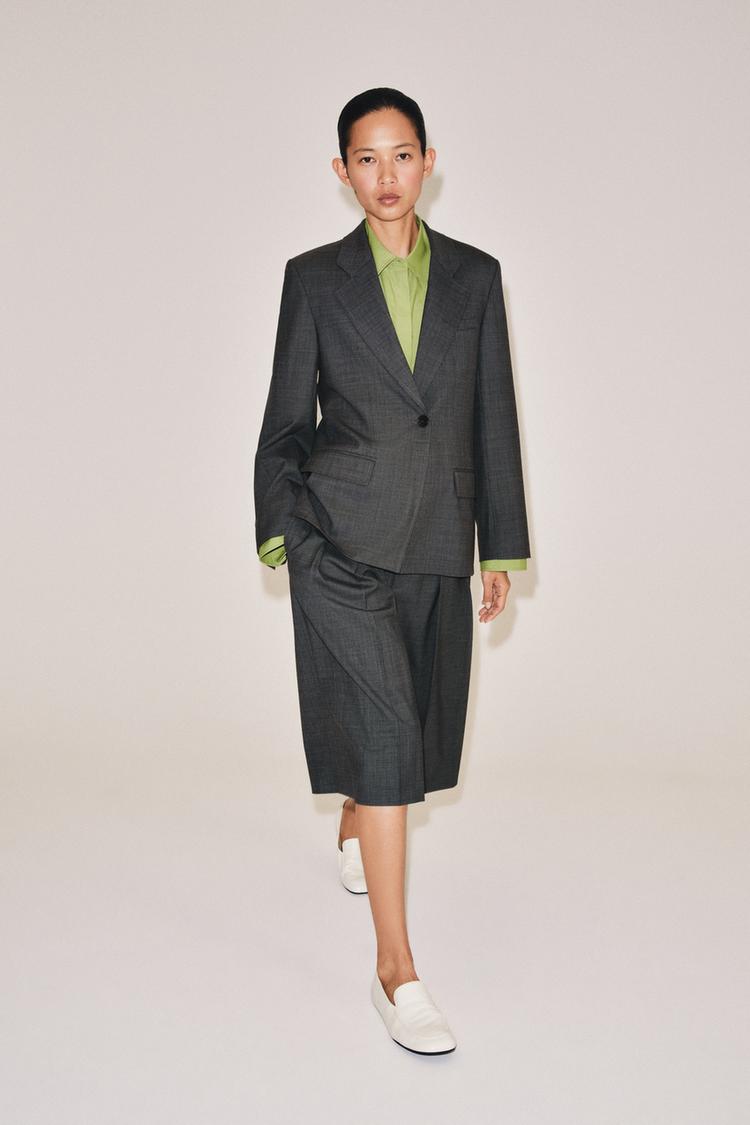 ZW COLLECTION WOOL BLEND TAILORED BERMUDA SHORTS
