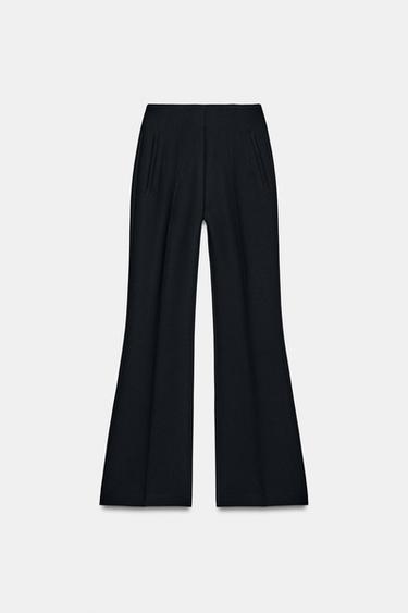 Zara HIGH-WAISTED PANTS - Black