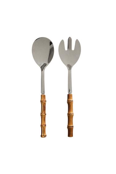Zaras SALLADSBESTICK I BAMBU (SET OM 2) - Brun