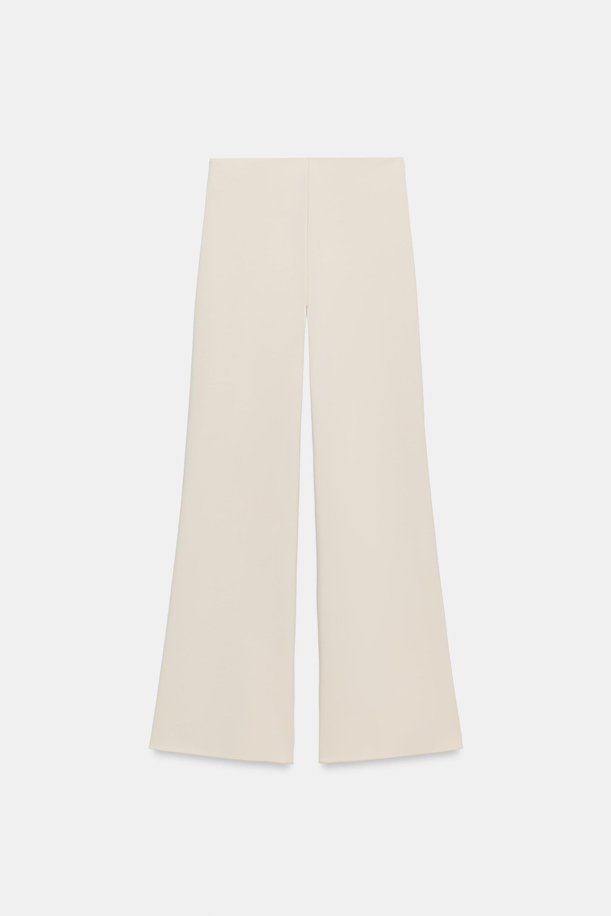 Zara Streç Geniş Paça Pantolon görsel 6