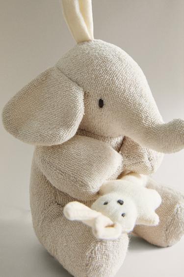CHILDREN'S MUSICAL ELEPHANT SOFT TOY - Grey by Zara - Image 3