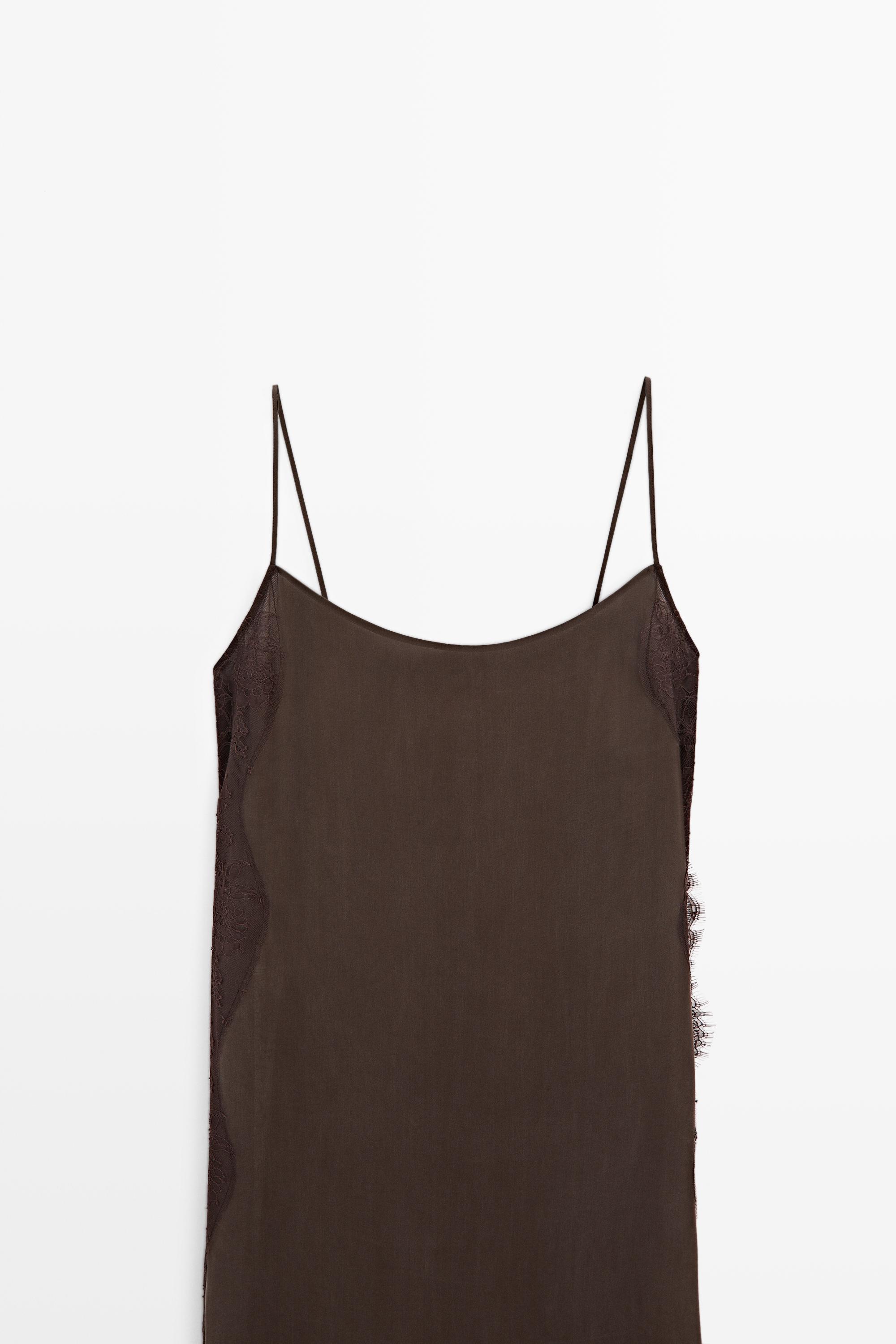 Total look camisole dress with lace detail