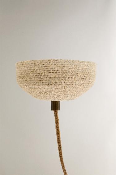 LARGE SEAGRASS CEILING LAMP - Light beige by Zara - Image 4