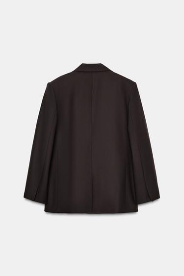 VESTE À BOUTONNAGE CROISÉ AVEC ÉPAULETTES - Marron de Zara - Image 6