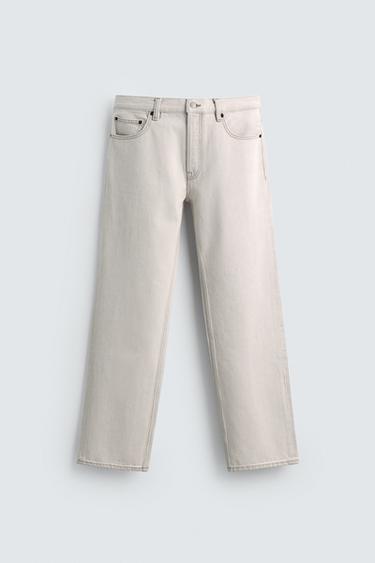 JEANS STRAIGHT FIT REGULAR - Ngjyrë natyrale nga Zara