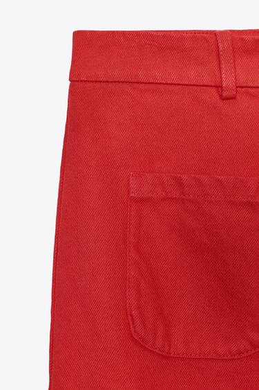 PANTALON TAILLE HAUTE ÉDITION LIMITÉE - Rouge de Zara - Image 6