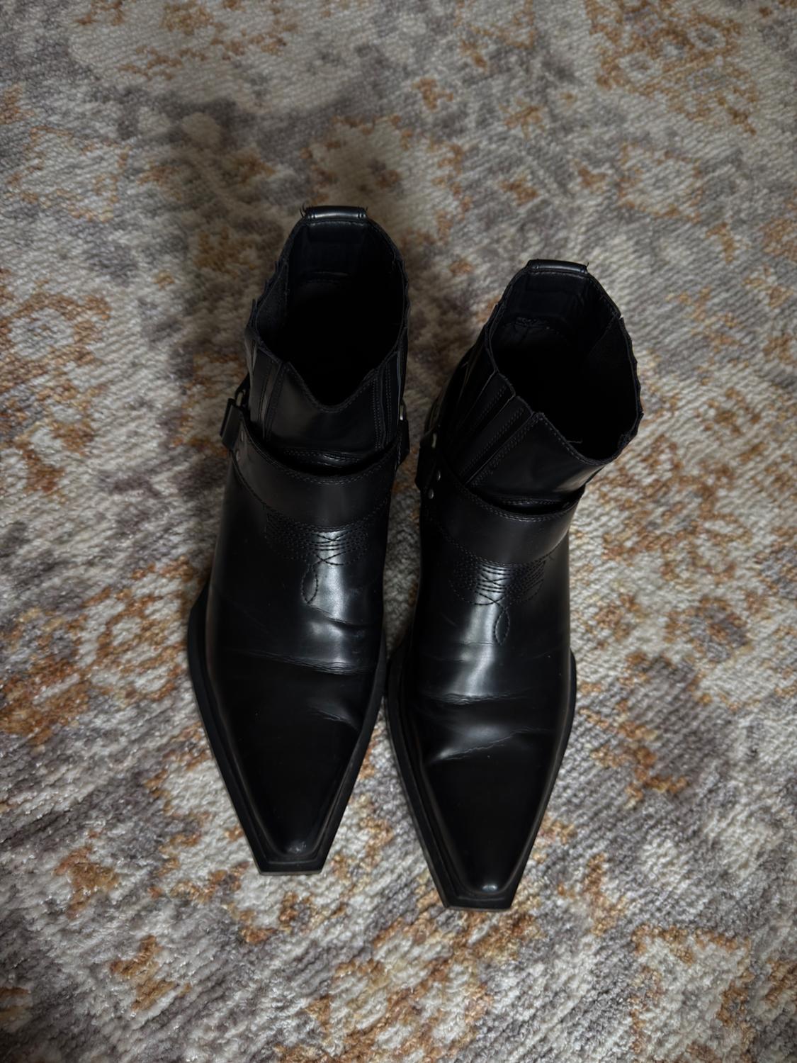 BLACK BOOTS COWBOY LEATHER - Image 4