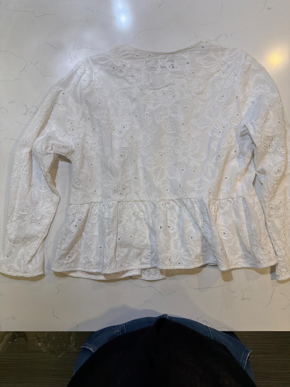 EMBROIDERED PEPLUM BLOUSE - Image 4