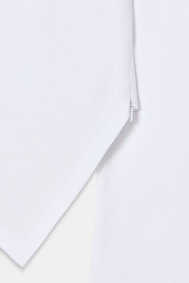T-SHIRT COL BATEAU ASYMÉTRIQUE - Blanc de Zara - Image 7