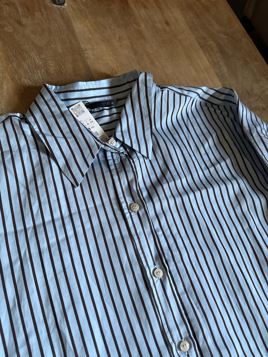 OVERSIZE STRIPED POPLIN SHIRT - Image 3
