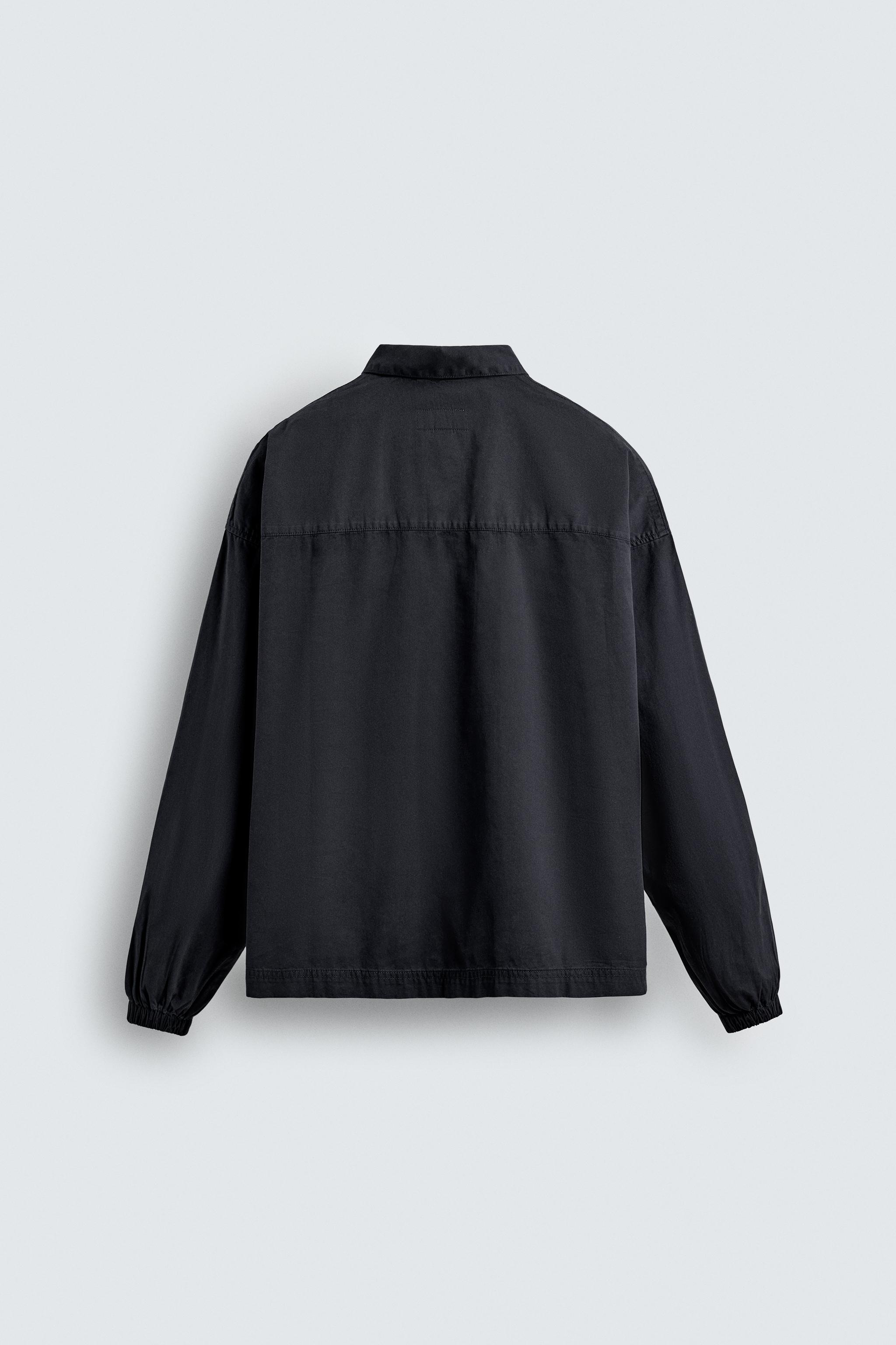 DENIM ZIP-UP POLO SHIRT - Blue | ZARA United States